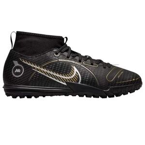 NIKE Mercurial Superfly 8 Academy TF GS 'Black Metallic Gold' Sz 6.5 men/unisex